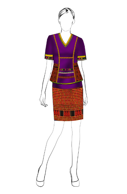 海南传统黎族服饰女短装方案设计